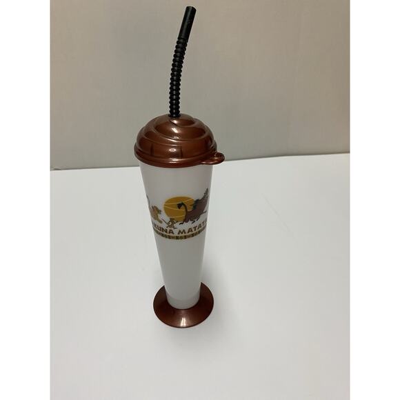 Disney World Simba Plastic Souvenir Cup with Straw Hakuna Matata Lion King USA - Picture 4 of 7